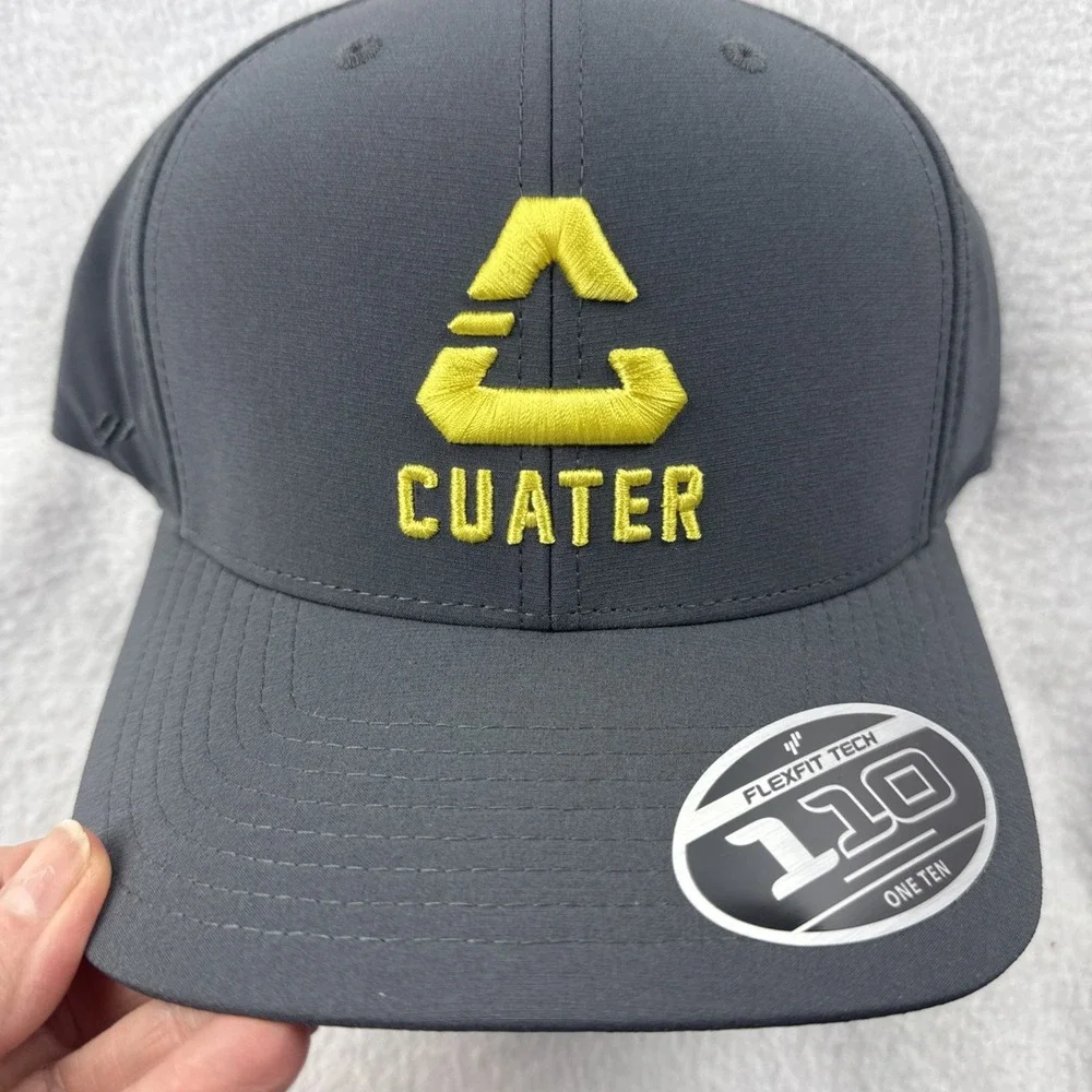 Travis Mathew Cuater Golf Flexfit Tech 110 I One‎ Ten Gray Yellow Snapback NWT